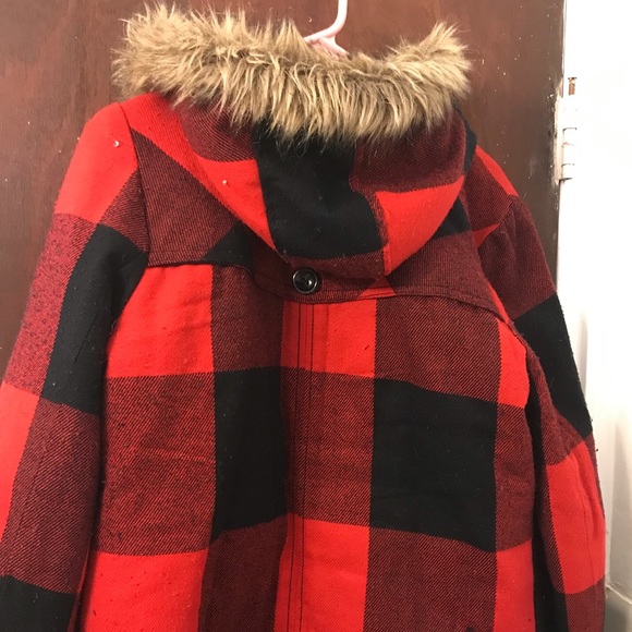 Mossimo Supply Co: red flannel winter jacket - Picture 3 of 3